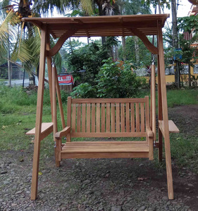 Patio Garden Outdoor Bali Teak Wood Carved <b>Swing</b> Patio Bench Chair Jepara Furniture - Product Image 6