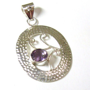 Jqueen — pendentifs en pierre d'améthyste naturelle, bijoux en argent Sterling 925, vente en gros - Product Image 2