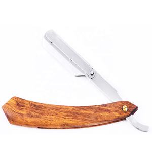 Prestige <b>Razor</b> Multishade <b>Single</b> <b>Blade</b> Stainless Steel Barber Straight <b>Razor</b> for Professional Face Shaving Human Use-Wood Handle - Product Image 3