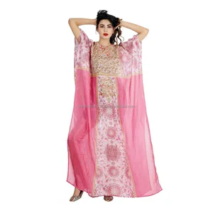 Young women first choice Amazing , Recently Made Stylist Long Size Beautiful Pink color kaftan /New digital kaftan