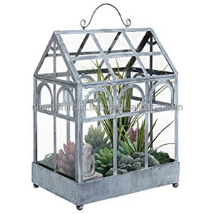 Chaman India Tabletop <b>Vase</b>-New Classical/Post-modern Style <b>Clear</b> <b>Glass</b> & Metal Gary Color - Product Image 1
