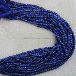 Cristaux de Lapis Lazuli Naturels Guérison Perles de Pierres Précieuses Bleues Rondes à Facettes pour la Fabrication de Bijoux Disponibles en Tailles de 4mm 6mm 8mm - Product Image 1