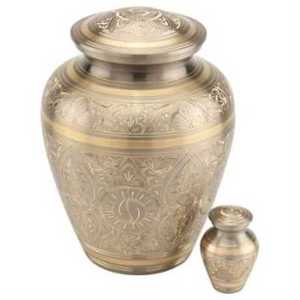 Hermosa urna de cremación de Metal conmemorativo sólido plateado estilo americano/europeo Almacenamiento de cenizas humanas para adultos latón/funeral de aluminio - Product Image 4