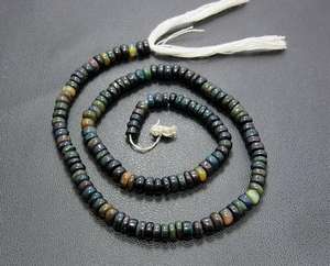 Cuentas de piedras preciosas sueltas de ópalo negro etíope forma redonda suave calidad increíble Natural para la fabricación de joyas - Product Image 3