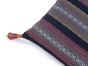 Designer Cotton Jacquard <b>Pillow</b> <b>case</b> with added pom pom stylish rich decorative cushion cover with tassel Wholesale <b>pillow</b> cover - Product Image 2