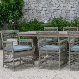 Juego de café de ratán sintético para exteriores, juego de comedor para el jardín - Product Image 1