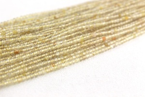 Qualité géniale 1 brin naturel doré Rutile pierre précieuse Micro facettes Rondelle de cheveux perles de Quartz vente en gros - Product Image 3
