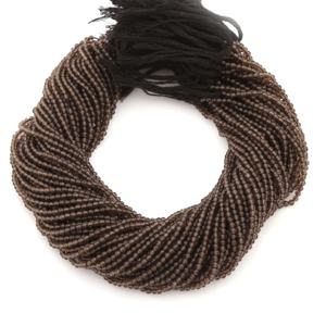 Cuarzo ahumado marrón facetado Rondelle 2,5mm venta al por mayor cuentas de piedra proveedor de fabricación suelta - Product Image 3