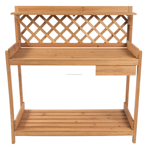 Ensemble de meubles de jardin élégant pour jardinière de fleurs en bois et table d'empotage - Product Image 2