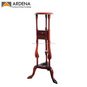 Orge antique fait à la main 2 tiroirs en bois couronnes décoratives plantes artisans indonésiens Jepara pour Villa pas cher prix salon - Product Image 2