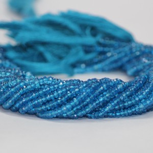 Cuentas de piedras preciosas Rondelle facetadas de Topacio Azul suizo Natural de 4mm y 5mm para ajuste de joyería, Compre Ahora del fabricante Regular - Product Image 1