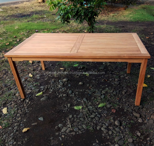 โต๊ะไม้สักเนื้อแข็งทำจากอินโดนีเซียโต๊ะสี่เหลี่ยมดีไซน์ทันสมัยสำหรับรับประทานอาหารกลางแจ้งสวนชายหาดสวนสำหรับโรงแรมวิลล่าบ้านไร่ - Product Image 2