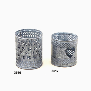 Vintage Design Galvanized Tea Light Votive Holder - Product Image 1