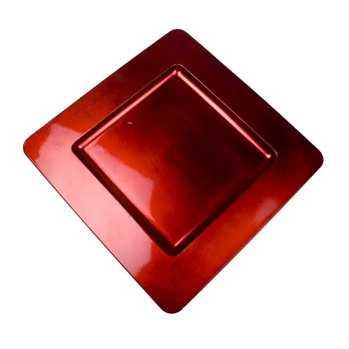 red square charger plate