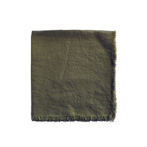 Serviettes en lin carrées personnalisées en gros Nappes et serviettes de table pour mariages Nappe de serviette unie fantaisie - Product Image 1