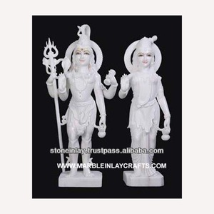 Belle statue de Shiva Gori en marbre blanc de Makrana - Product Image 1