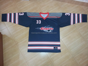 Jersey de Hockey sobre Hielo Bordado y Cosido, Jersey Deportivo Personalizado de Alta Calidad, Unisex, OEM, para Equipos Juveniles, Jersey de Béisbol - Product Image 5