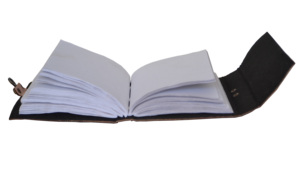 Diarios de cuero genuino hechos a mano Celtic Triple Moon diseñado en relieve con una sola piedra incrustada Notebook organizador planificador de día - Product Image 6