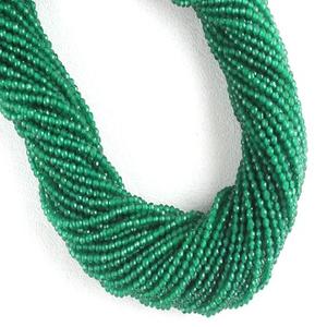 12.5 pouces de Long Onyx vert naturel Micro perles rondelles à facettes pour la fabrication de bijoux Bracelet collier - Product Image 5