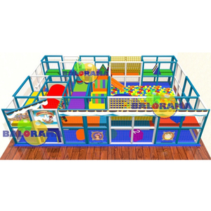 สนามเด็กเล่นในร่มที่มีสีสันสำหรับเด็กตัวเลื่อนแทรมโพลีนและของเล่นที่ตลกมากขึ้นทั้งหมดในสนามเด็กเล่นเดียว - Product Image 4