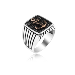 925K Sterling <b>Silver</b> Ottoman Tugra <b>Men</b> <b>Ring</b> Turkish <b>Ring</b> Model9 - Product Image 1