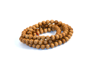 Lâche ronde 6mm bois de santal brun 108 perles Mala 108 perles avec bois de santal bois de santal 108 perles Mala - Product Image 1
