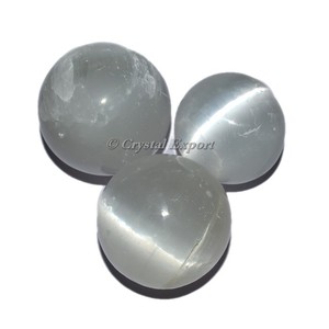 หินเซเลนไนต์พลอยทรงกลมหินบำบัดหินเรกิตกแต่งบ้าน - Product Image 1