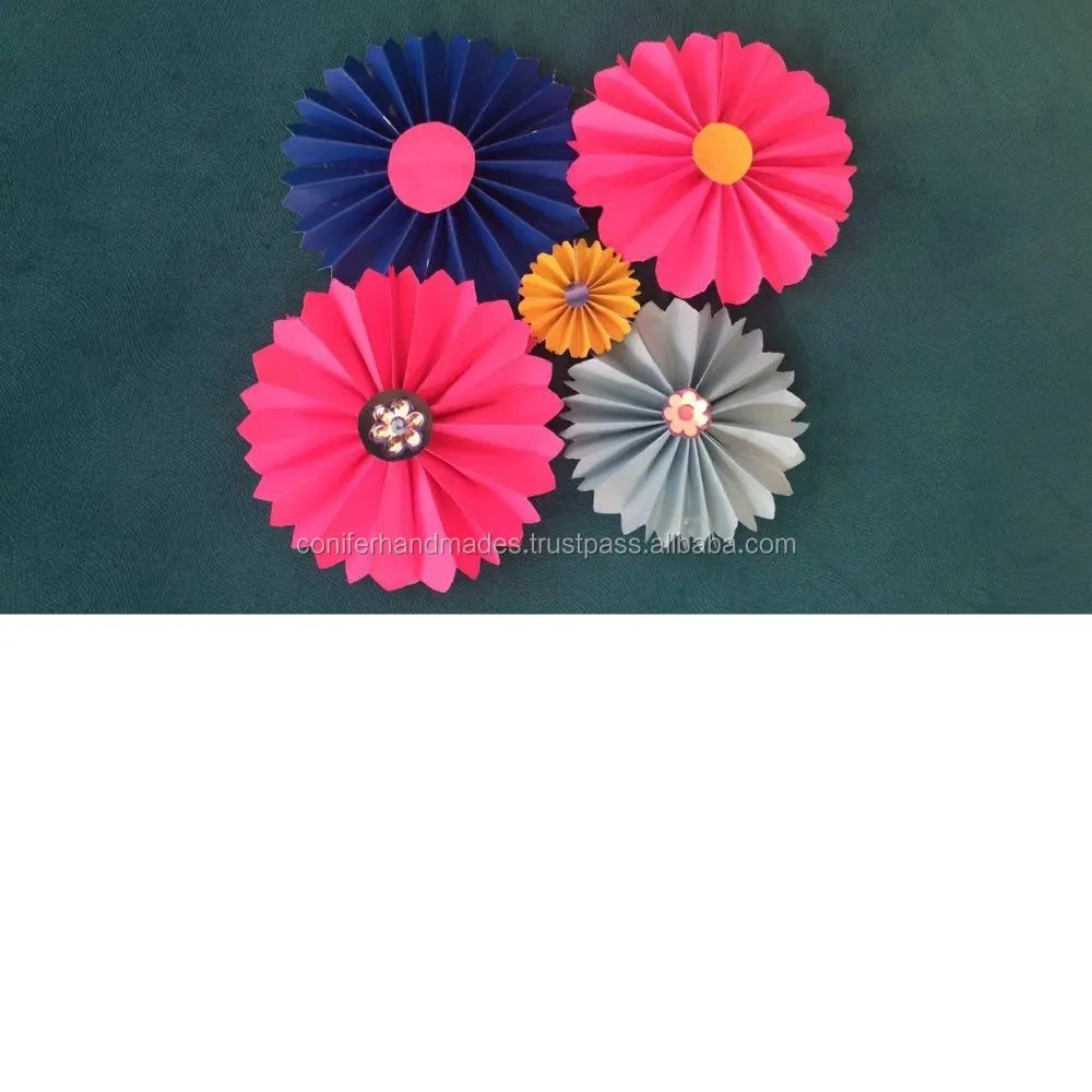 die cut paper flowers in multicoloured for art and crafts, kids crafts, scrap booking