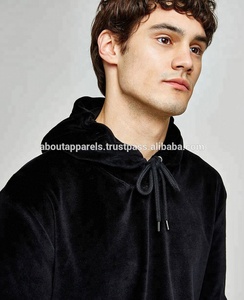 เสื้อสเวตเตอร์มีฮู้ดสำหรับผู้ชาย,เสื้อสวมศีรษะฝรั่งเศสเทอร์รี่พิมพ์ลายสีดำขนาดใหญ่พิเศษ - Product Image 3