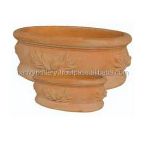 [Hannah] <b>Terracotta</b> <b>Pots</b>, Decorative <b>Planters</b>, Set of 2 // Vietnam Pottery Supplier - Product Image 1