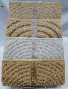 Sac à main de soirée ND55, mode indienne, motif demi-lune, pochette en cuir Saffiano, fermeture éclair, multicolore, shopping, fête, exclusif - Product Image 3