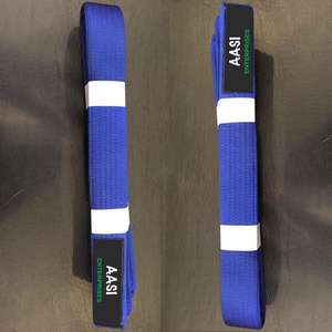 Ceinture d'arts martiaux BJJ en tissu tissé perlé de haute qualité, sur mesure, avec logo personnalisé, unisexe adulte, dernier design. - Product Image 4