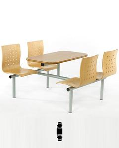 Mesa y silla de comedor para aulas y áreas de comedor, el mejor juego escolar de metal - Product Image 1