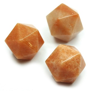 Cubo de whisky de aventurina roja de alta calidad, tallado en forma de icosaedro, piedra natural, cristal curativo Reiki, piedra preciosa, mayorista. - Product Image 3