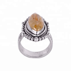 925บริสุทธิ์เครื่องประดับเงินสเตอร์ลิงทำด้วยมือแหวนพลอยอัญมณีสีทองชั่วนิรันดร์การตั้งค่าฝาสำหรับงานแต่งงานที่ทันสมัย - Product Image 1