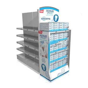 Aangepaste Winkel Supermarkt Metalen Plank Rek Winkel Gondel Display Stand