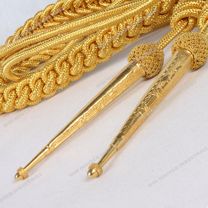 Aiguillette de cérémonie | Aglet d'uniforme de club de cordons d'épaule d'infanterie de cérémonie - Product Image 1