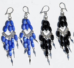 Pendientes de gota de moda peruana étnicos hechos a mano perlas de colores joyería de moda al por mayor - Product Image 1