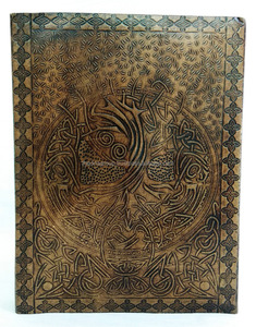Customized Classic Tree Life Embossed Genuine Brown A3 <b>Leather</b> Notebook Quality Handmade for Personal Use & Gift-Giving - Product Image 2