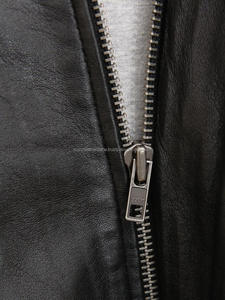 Isonz-chaqueta de cuero para hombre, Cazadora Bomber de cuero negro, zona de cuero - Product Image 3