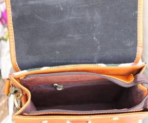 Bolso de mano de cuero de tela Jacquard para mujer, bandolera de hombro, a la moda - Product Image 5