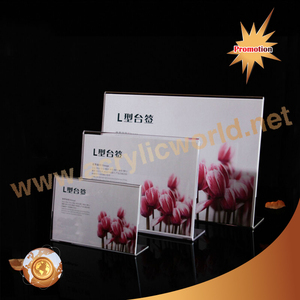 อะคริลิคใสเอียงป้ายโฆษณาชั้นวางเมนูผู้ถือโรงแรมร้านอาหารผู้ถือเมนู - Product Image 1