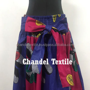 กระโปรงยาวพิมพ์ลายขี้ผึ้งสไตล์แอฟริกันสำหรับผู้หญิง,กระโปรงเล่นสเก็ตเอวสูงแนวฮิปปี้แม็กซี่มีเข็มขัดพิมพ์ลายสไตล์แอฟริกัน - Product Image 4