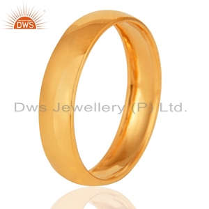Anillo de boda de oro amarillo de 18k, fabricante de anillos de compromiso de oro sólido, proveedor de joyería al por mayor - Product Image 3