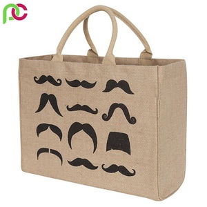 2022 Custom Logo Print Jute Beach <b>Bags</b> Eco-Friendly Promotional <b>Hessian</b> Burlap <b>Tote</b> Jute Gift <b>Bag</b> - Product Image 5