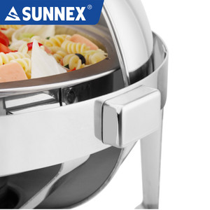 SUNNEX คลาสสิกรูปไข่9LTR สแตนเลสม้วนด้านบนจาน Chafing - Product Image 2