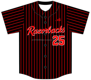 Maillot de baseball pour hommes, vierge en noir ou blanc, nouveau design, vente en gros, collection 2019 - Product Image 2