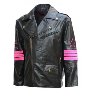 Legend "Bret The Hart" Hitman réplica chaqueta lederjacken, chaqueta de cuero para hombre, moda