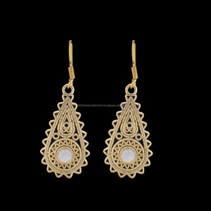 Pendientes largos de latón para fiesta, joyería tribal antigua étnica Vintage, pendientes de aro de moda con estilo, regalo perfecto - Product Image 2