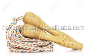 Corde à sauter en cuir véritable, vintage, 1 pièce - Product Image 4